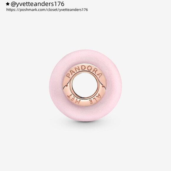 Pandora Matte Pink Murano Glass Charm - Picture 4 of 6